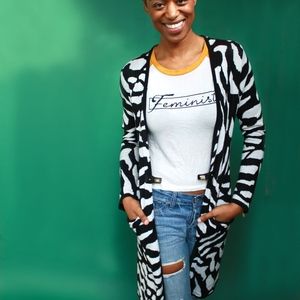 Black & White (Zebra Stripe like) Cardigan